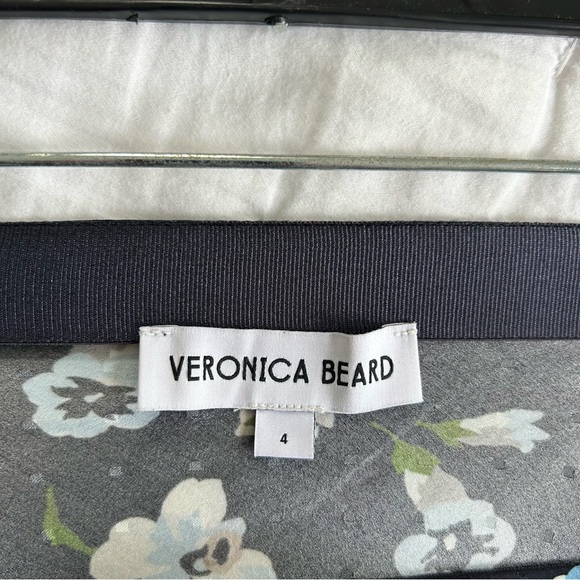 Veronica Beard Blue Floral A-Line Maxi Skirt - Picture 3 of 6